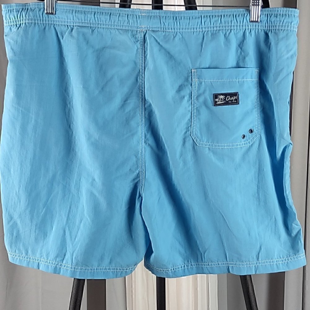 Chaps Men’s 3 Pocket Drawstring Blue Swim, Casual, Shorts, Trunks Size XXL - Picture 2 of 10